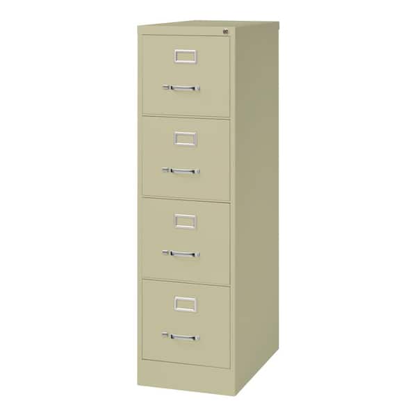 25 in. D 4-Drawer Putty Metal Letter Width 15 in. W Vertical File Cabinet Commercial Grade