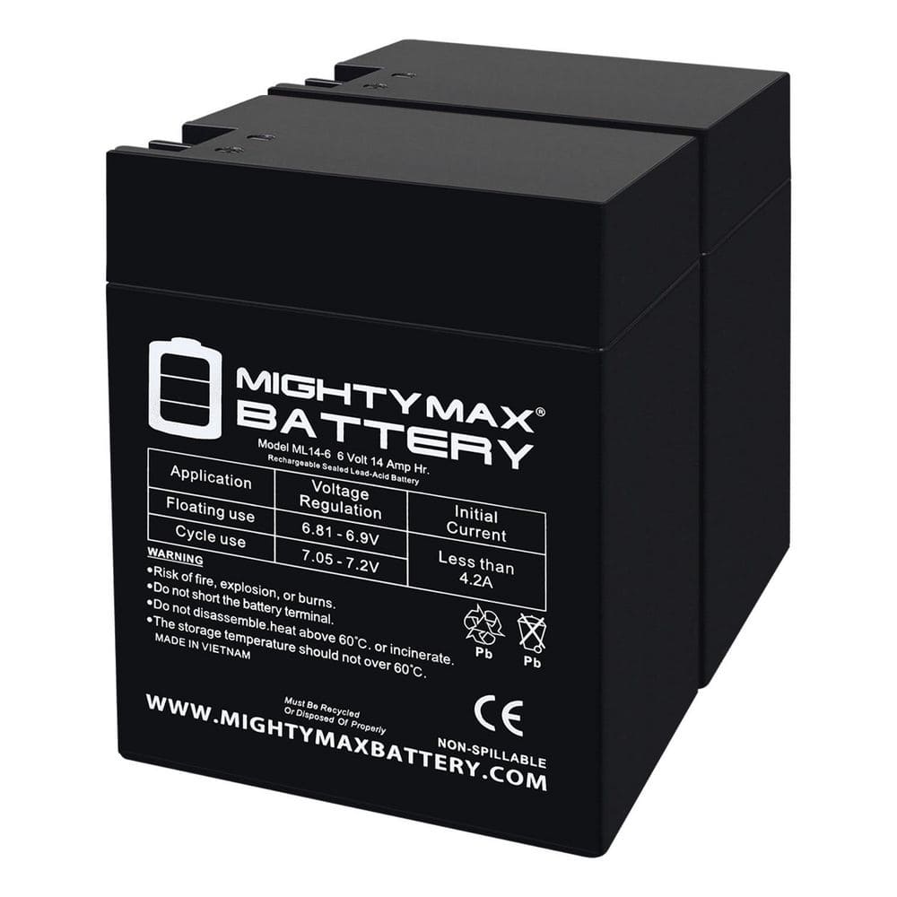 6V, 14Ah, AGM, Fast-on Terminal, Replacement Battery Compatible with Lithonia ELB0614-2 Pack price history on PriceWatchPro