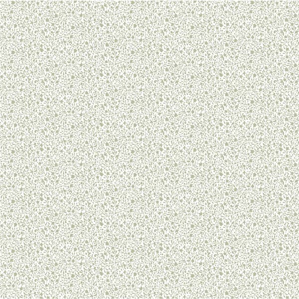 Unbranded Green Little Explorers 2 Tiny Botanical Flowers Matte Finish Non-Pasted Non-Woven Wallpaper Sample