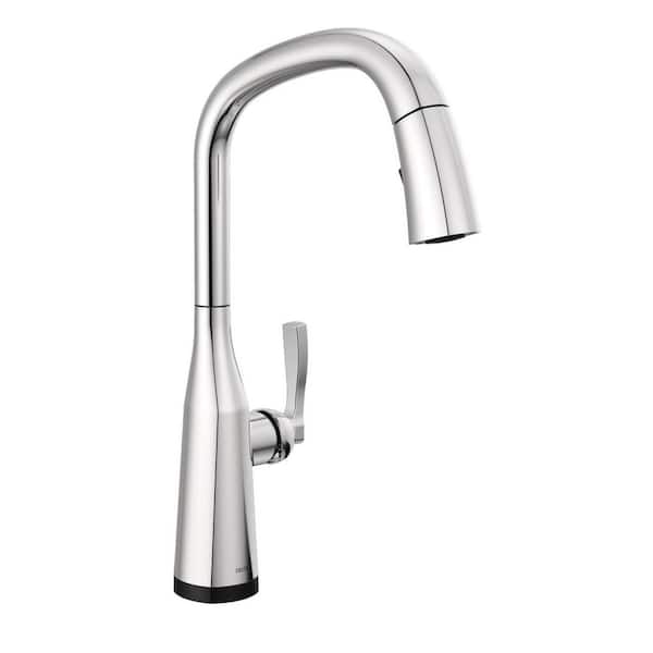 Delta Stryke Voice Touch/Touchless Chrome 17.25 in. H Pull Down Sprayer Kitchen Faucet with 360° Spout Swivel