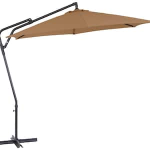 Solward 10 ft. Cantilever Tilt Patio Umbrella in Taupe