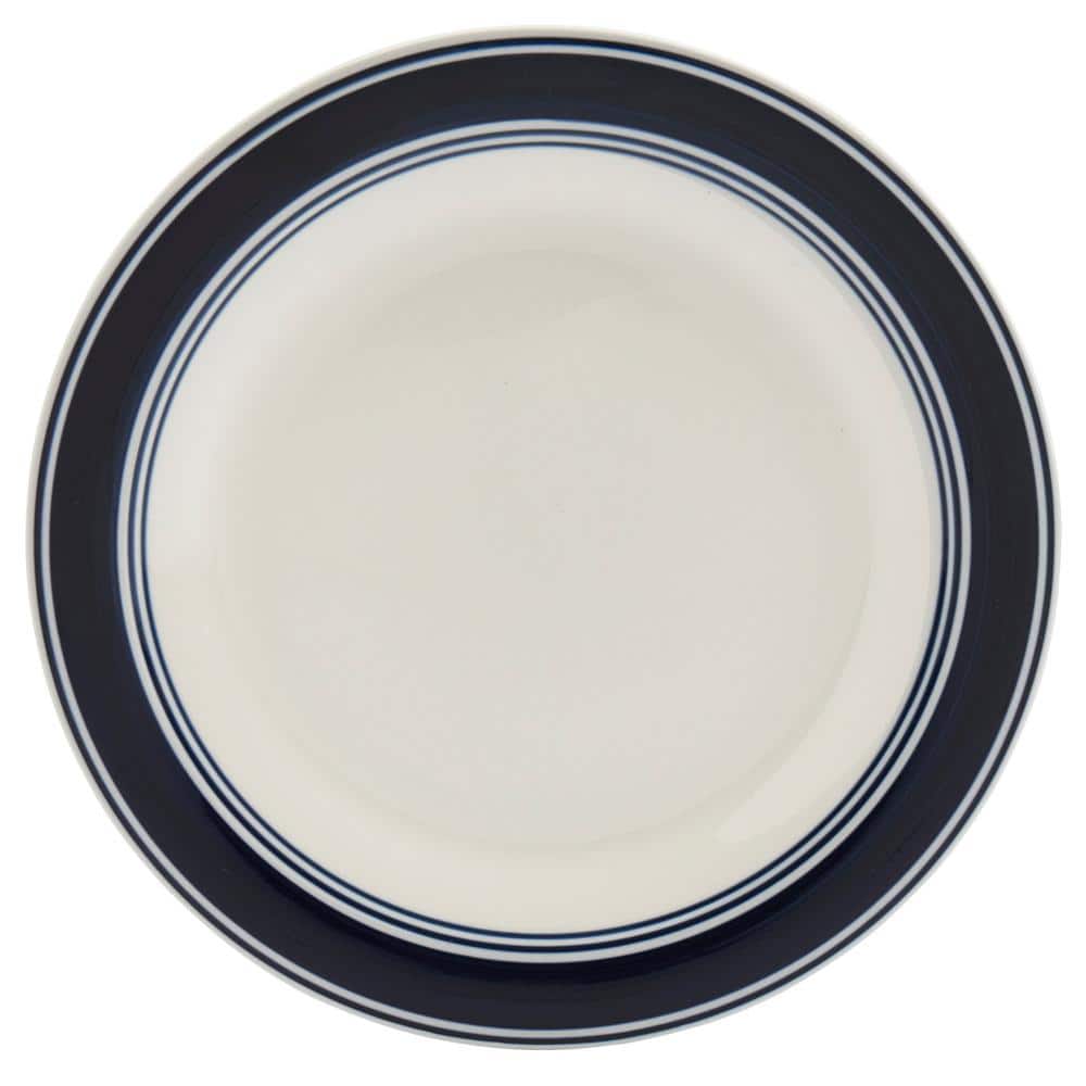 Elegant White and Blue Porcelain Dinnerware Set for 4
