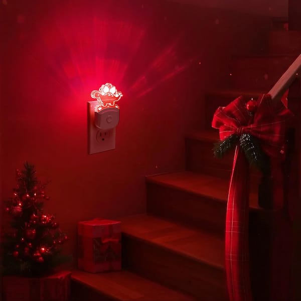 Stegosaurus Dinosaur Night Light Plug-In, RGB + 3000K, 3 Modes, Dusk to Dawn for Boys' Room, Nursery Decor(2-Pack)