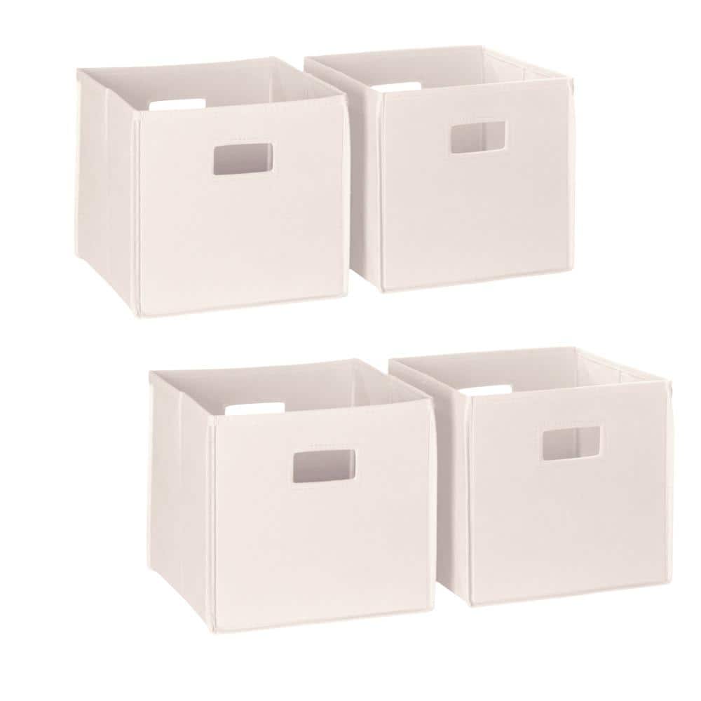 10.5 in. W x 10.5 in. D x 10 in. H Kids Four Piece Folding Storage Bin in Cream price history on PriceWatchPro
