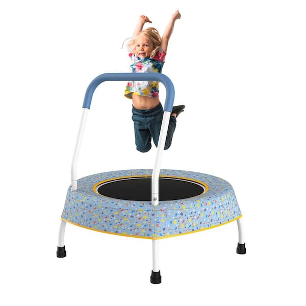 Sudzendf Blue Indoor and Outdoor Toddler Trampoline for Kids