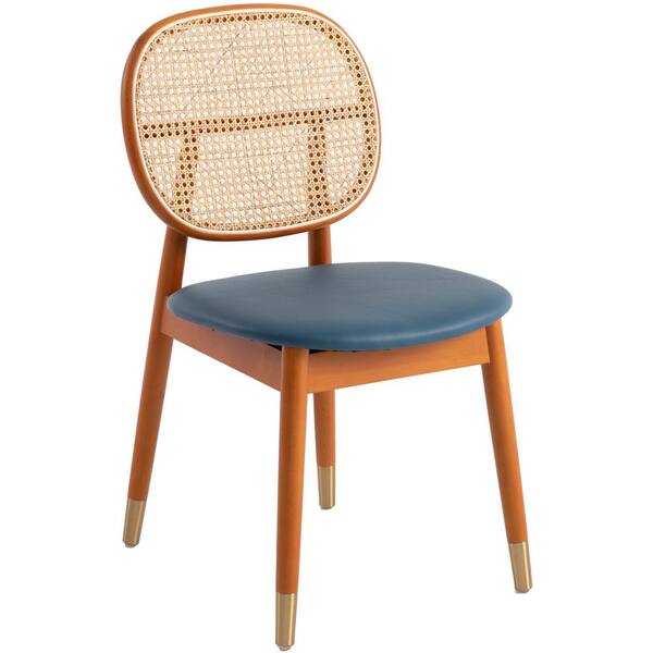 Navy leather dining online chair