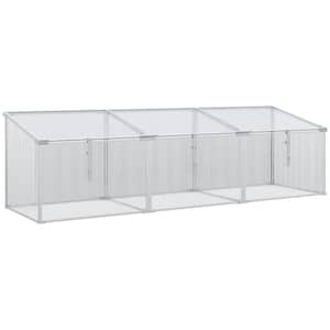 21 in. W x 71 in. L x 20.25 in. H Mini Greenhouse Kit, Outdoor Cold Frame Cloche with Adjustable Roof