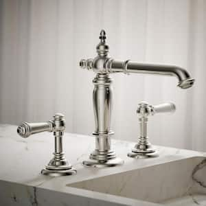 Artifacts 6.625 in. Bathroom Sink Spout with Column Design in Vibrant Polished Nickel