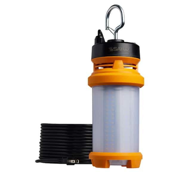 120V-277V 7200L/9200L/11000L Yellow Integrated LED Hi-lumen Temporary Hanging Work Light; 5000K IP65