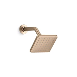 Parallel 1-Spray Patterns 2.5 GPM 5 in. Wall Mount Fixed Shower Head in Vibrant Brushed Bronze