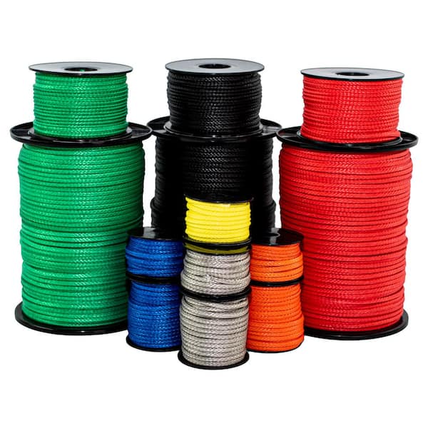 1/4 in. x 100 ft. - HMPE Polyethylene Braided Rope - Red