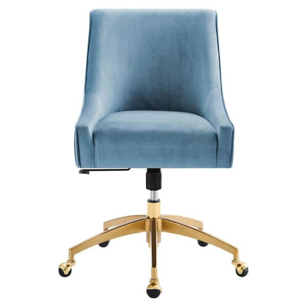 MODWAY Discern Light Blue Performance Velvet Office Chair EEI 5080