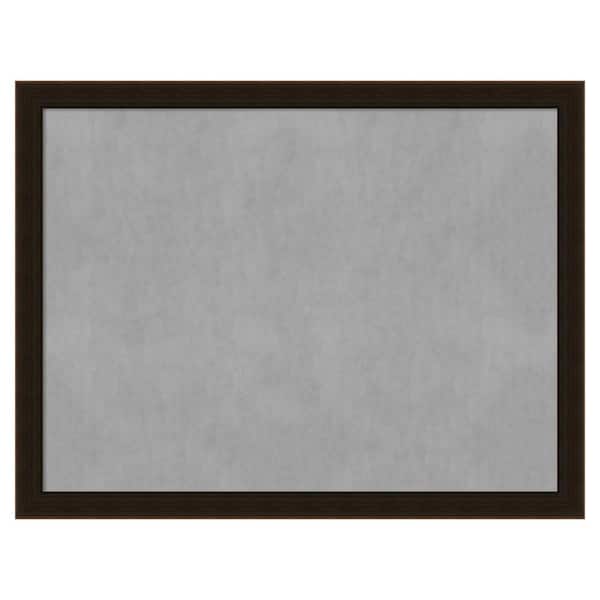 Amanti Art Espresso Brown 26 in. x 20 in. Framed Magnetic Board