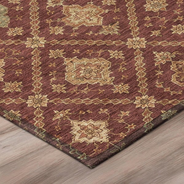 Chantille Machine Washable Indoor/Outdoor Abstract ACN3131 Garnet 2 ft. x 3 ft. Accent Rug