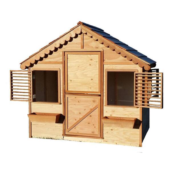 Canadian Playhouse Factory 4 ft. x 6 ft. Little Alexandra's Cottage Playhouse Kit with Cedar Roof