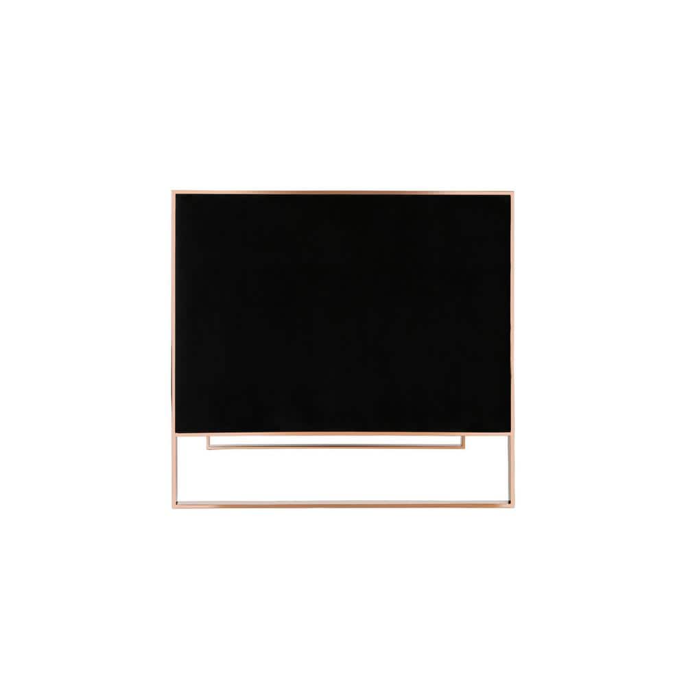 Black Velvet Loveseat with Gold Metal Frame