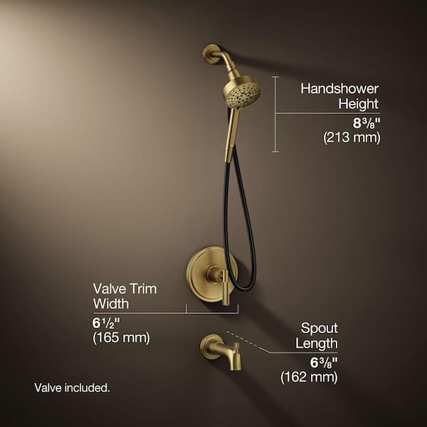 KOHLER Torrington Single Handle 3-Spray Tub and Shower Faucet 1.75