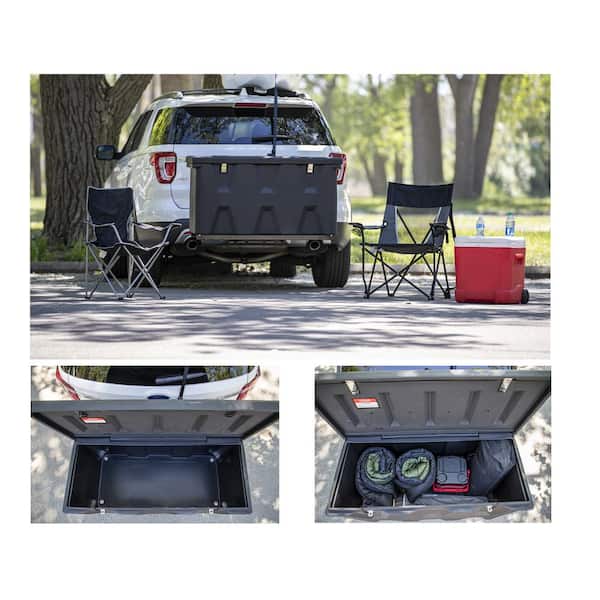Hitch Cargo Carrier Mounted Basket Luggage Rack with 2 Receiver(No Shank)  - Rock Auto Accs