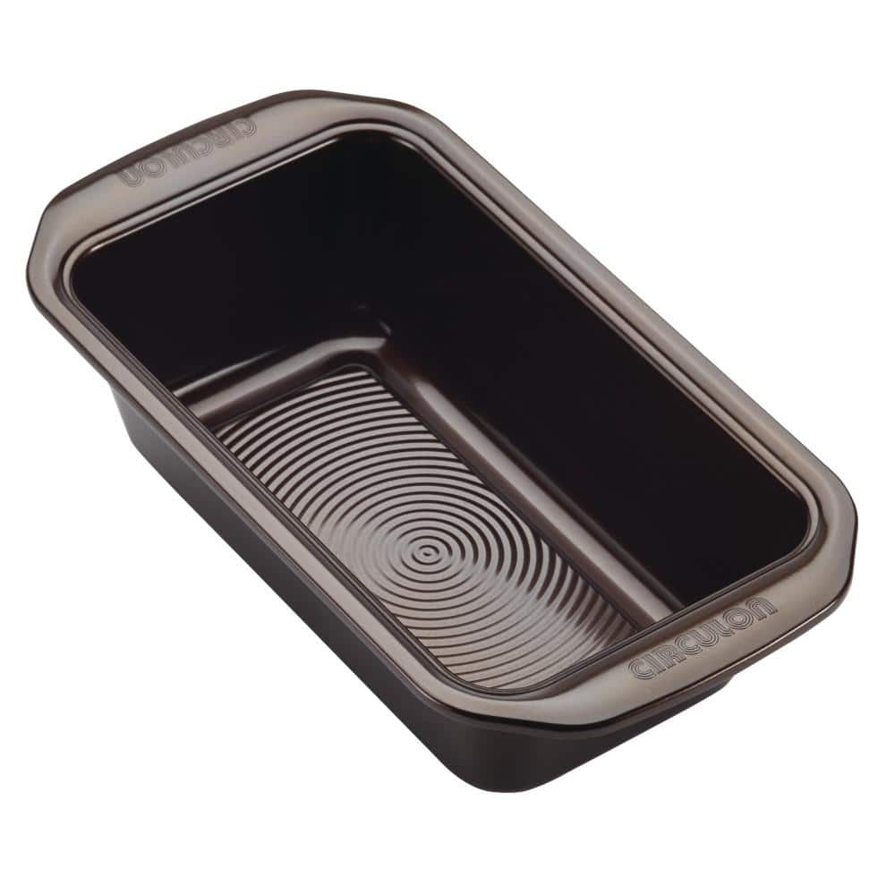 9 in. x 5 in. Chocolate Brown Non-Stick Bakeware Loaf Pan - thumbnail 3