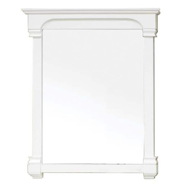 Bellaterra Home Westwind 42 in. L x 36 in. W Solid Wood Frame Wall Mirror in White