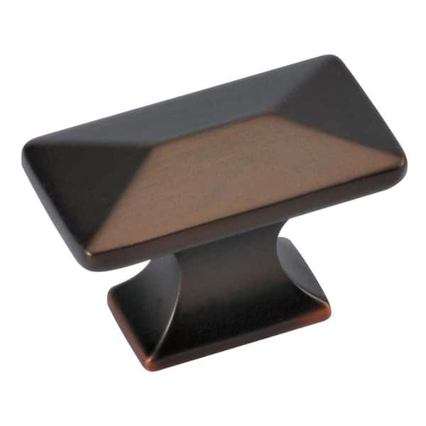 HICKORY HARDWARE Bungalow 1-1/4 in. x 11/16 in. Refined Bronze Cabinet Knob (10-Pack)
