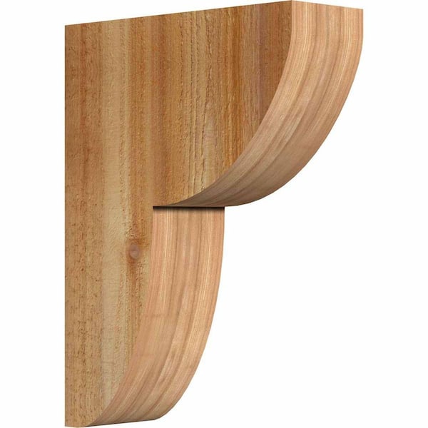 Ekena Millwork 4 in. x 12 in. x 16 in. Western Red Cedar Crestline Rough Sawn Corbel