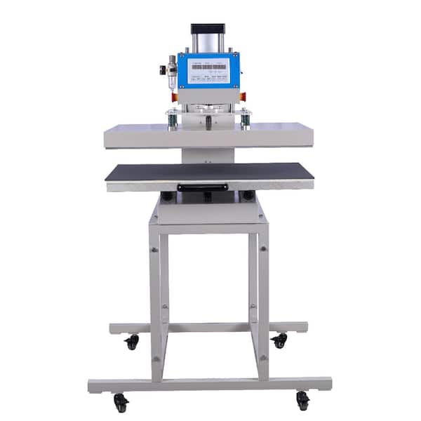 Unbranded 24 in. x 32 in. Large Format Single Station Pneumatic Heat Press Machine, Blue+Grey