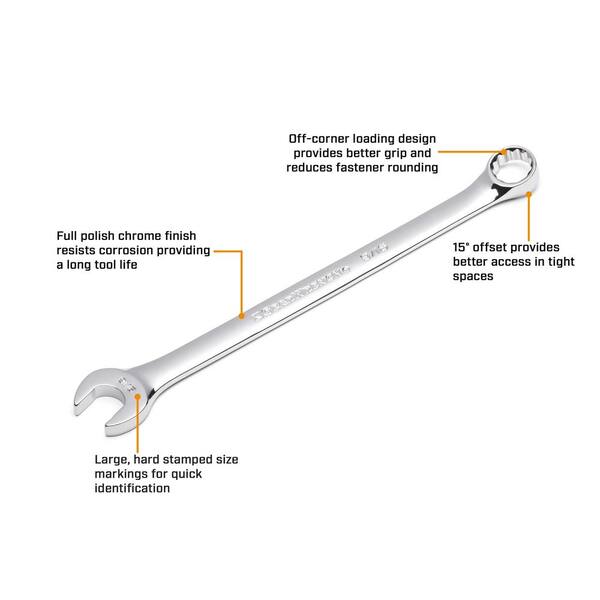 GEARWRENCH 12-Point Metric Long Pattern Combination Wrench Set