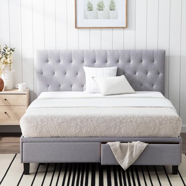 Brookside anna upholstered bed with deals drawers