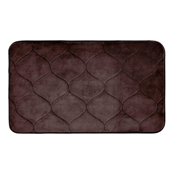 BounceComfort Palace Espresso 17 in. x 24 in. Memory Foam Bath Mat