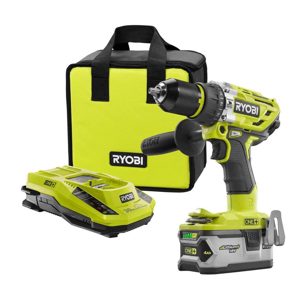 Reviews For Ryobi One 18v Lithium Ion Cordless Brushless 1 2 In Hammer Drill Driver Kit With 4 0 Ah Lithium Battery Charger Bag P1813 The Home Depot