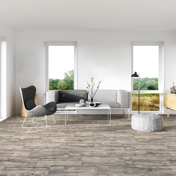 Bernini Carbone 12 in. x 24 in. Matte Porcelain Marble Look Floor and Wall Tile (512 sq. ft./Pallet)