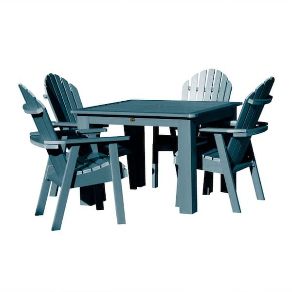 Highwood Muskoka 5-Pieces Square Bistro Recycled Plastic Outdoor Dining Set
