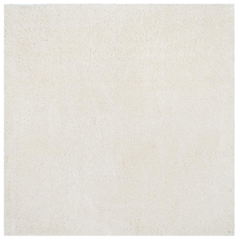 SAFAVIEH Indie Shag Cream 7 ft. x 7 ft. Square Solid Area Rug SGI320A ...