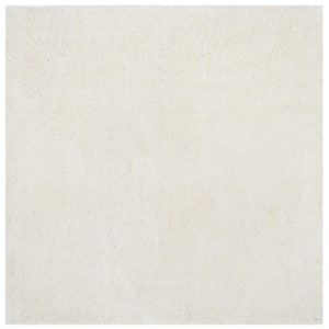 Indie Shag Cream 7 ft. x 7 ft. Square Solid Area Rug