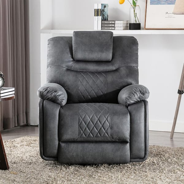 Gray Oversized Power Lift Recliner Chair Sofa for Elderly with Massage and  Heating C-W169283048 - The Home Depot