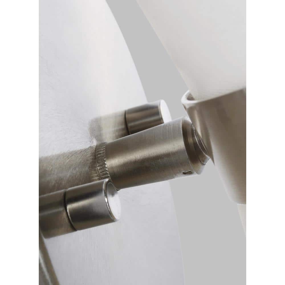 Clark Brushed Nickel 1-Light Outdoor Wall Sconce with White Linen Shade