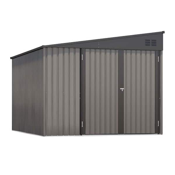 6 ft. W x 4 ft. D Apex Roof Outdoor Storage Shed (Brown and Black