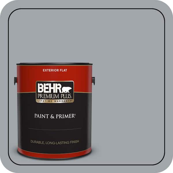 BEHR PREMIUM PLUS 1 gal. #PPU26-19 Chance of Rain Flat Exterior Paint & Primer
