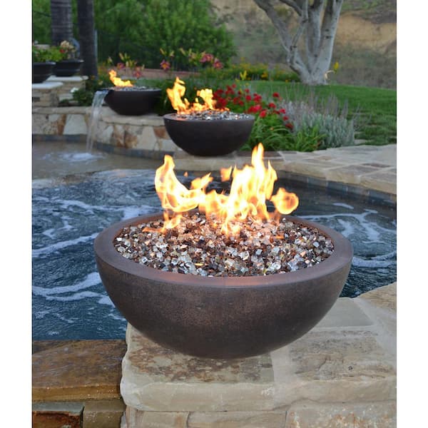 Copper Tempered Reflective Fire Glass, Exotic Glass For Fire Pits