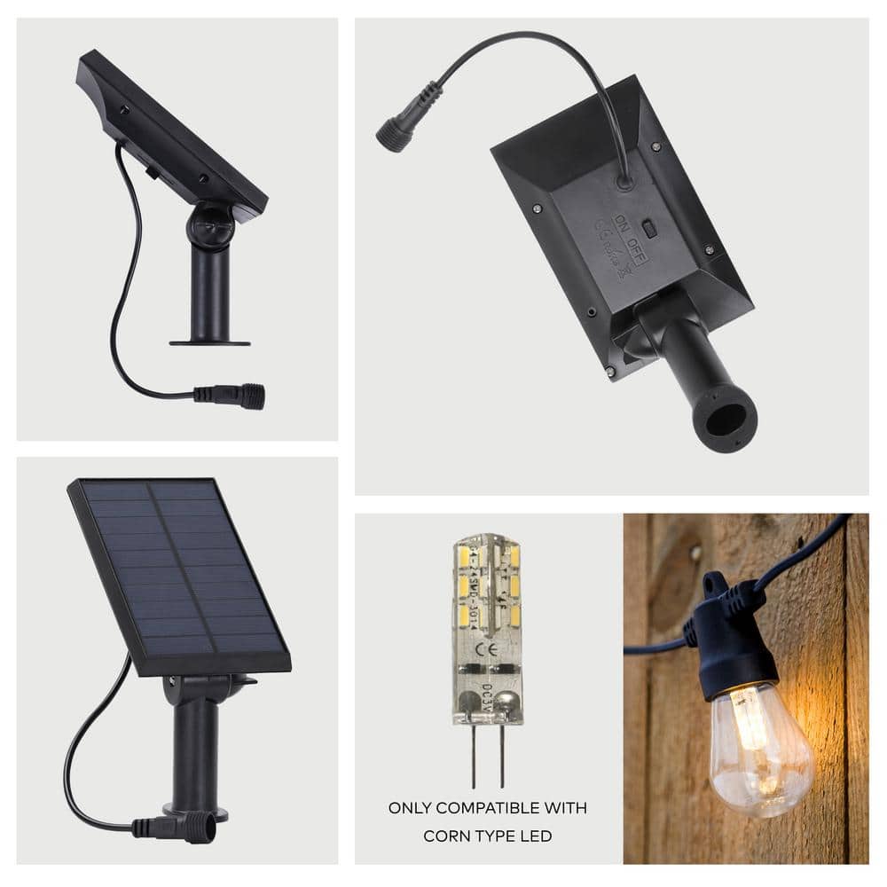 Black 5.5" LED Dusk to Dawn Solar Panel