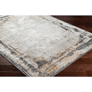 San Francisco Dark Gray Border 5 ft. x 7 ft. Indoor Area Rug