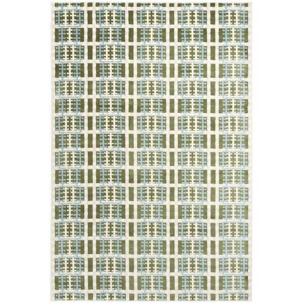 Nourison Nordic Blue Green 5 ft. x 7 ft. All-over design Contemporary Area Rug