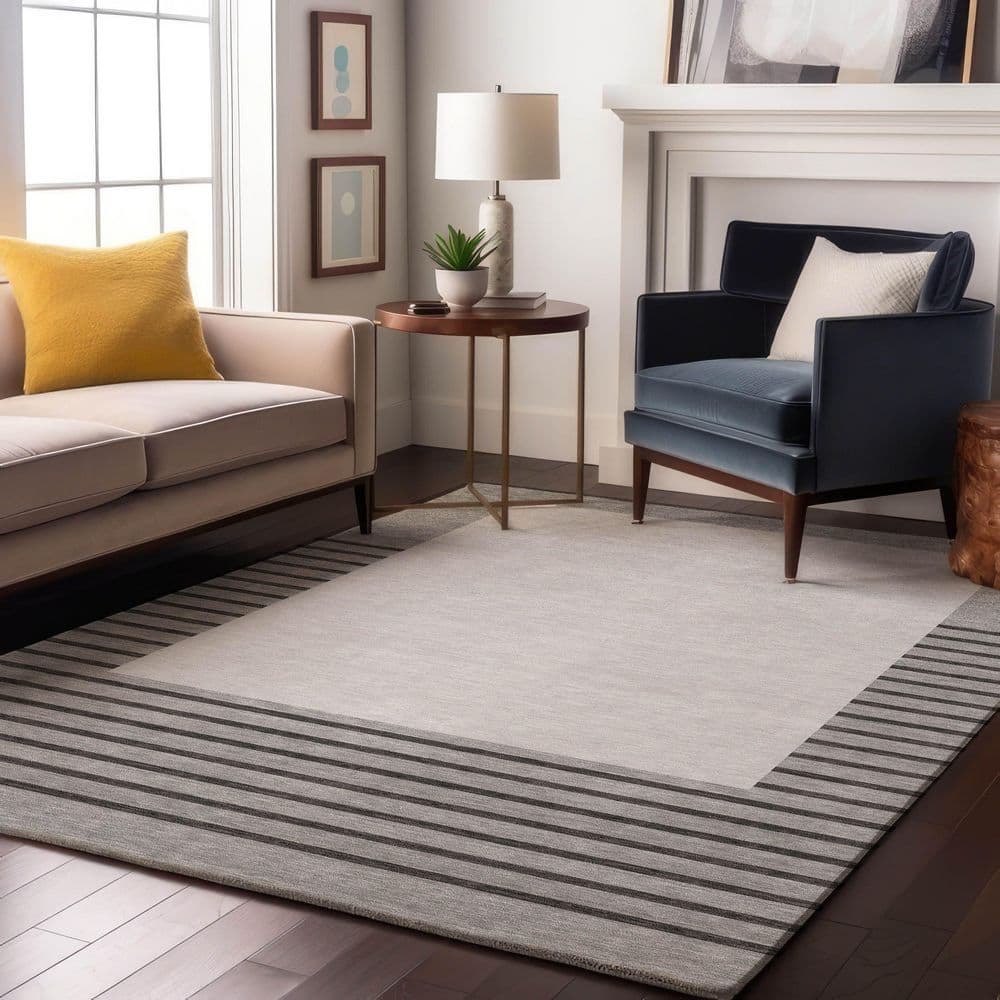 Mayfield Premium Machine Washable Abstract AMF995 Gray 3 ft. x 4 ft. Area Rug price history on PriceWatchPro