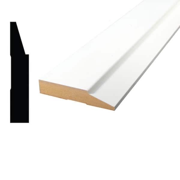 11/16 in. x 3-1/2 in. x 84 in. Primed MDF Step Casing Moulding Pack (8 pack)