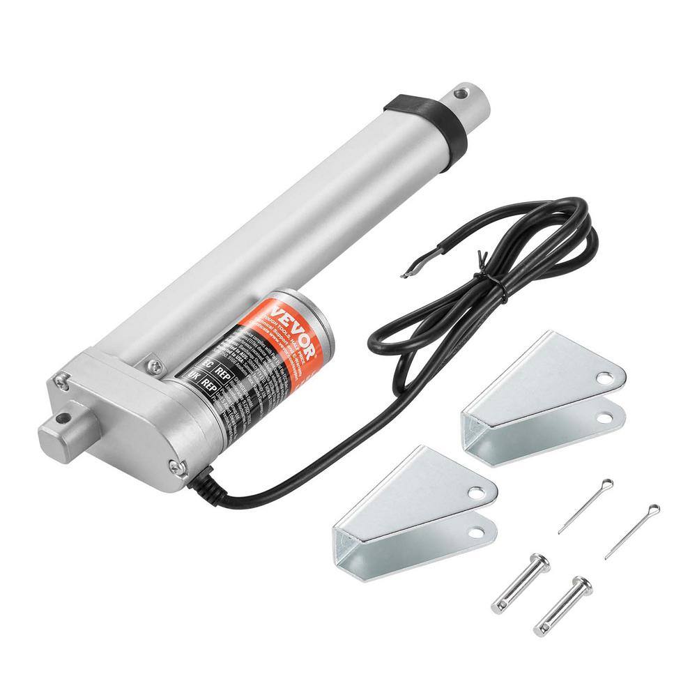Linear Actuator 12 V, 6 In. High Speed 0.55 in./s Linear Actuator, 220 lbs./1,000 N Linear Motion Actuator with Bracket