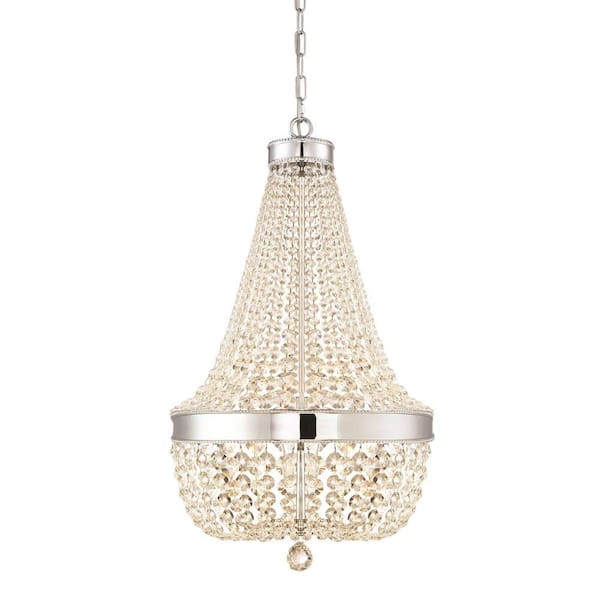 Home Decorators Collection 6-Light Chrome Crystal Chandelier