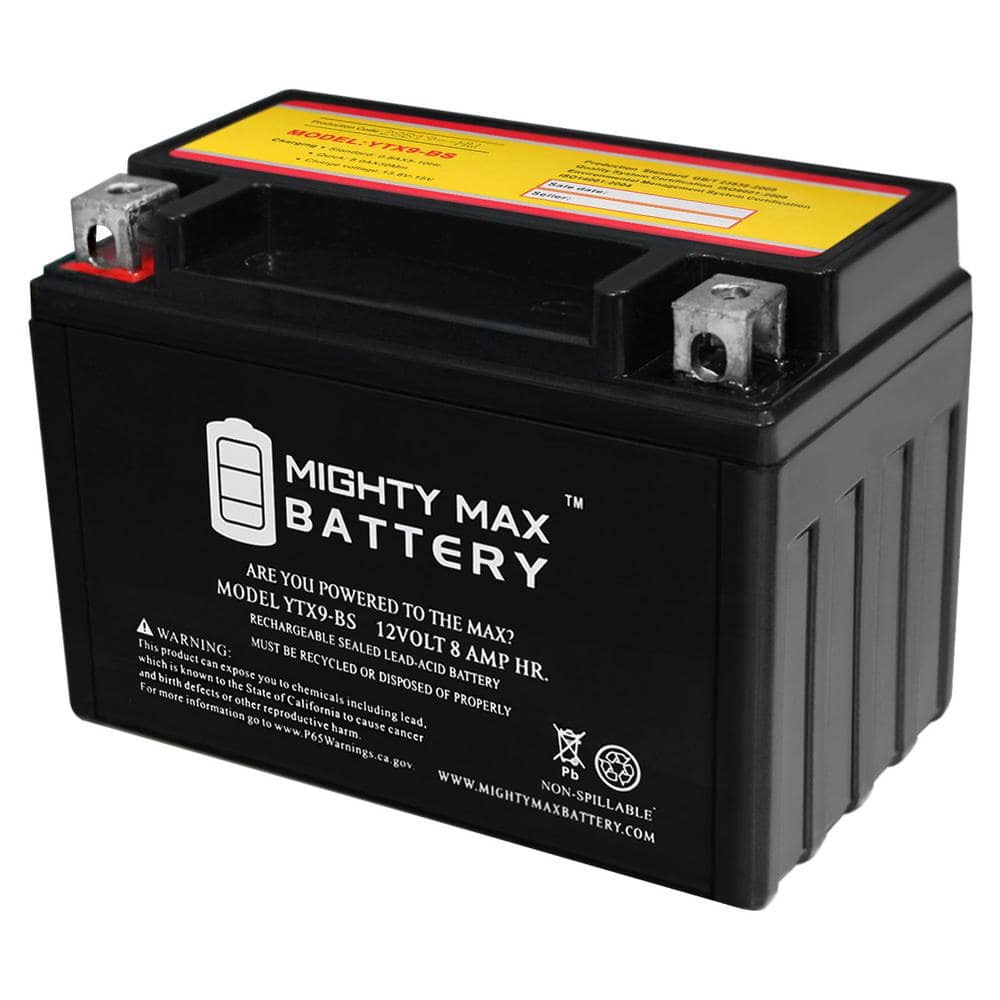 MIGHTY MAX BATTERY YTX9-BS Battery Replacement for Suzuki LTZ400 QuadSport  ATV Battery MAX3421430 - The Home Depot