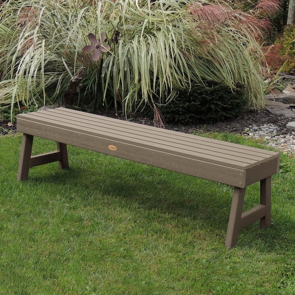 Highwood 60 in. 2-Person Woodland Brown Recylced Plastic Outdoor Bench