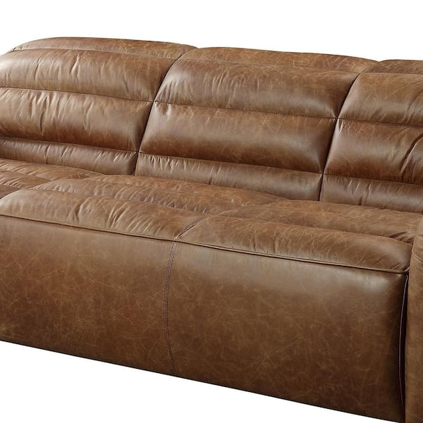 Acme Furniture Rafer 40 in. Round Arm 3-Seater Sofa in Cocoa 